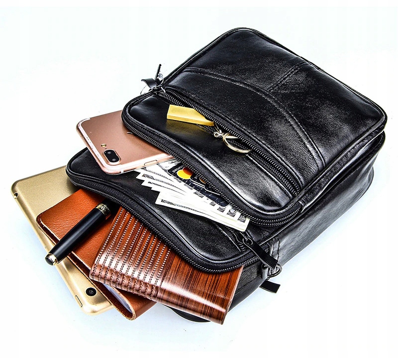 SKÓRZANA TORBA MĘSKA NA RAMIĘ POLSKA Rodzaj na ramię