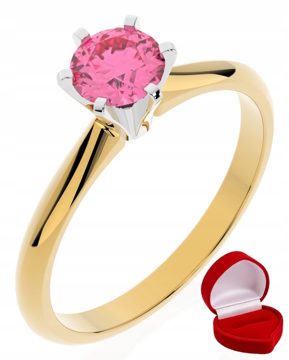 Zlatý Prstýnek 585 14k Safír 0,50 ct Krabička R29