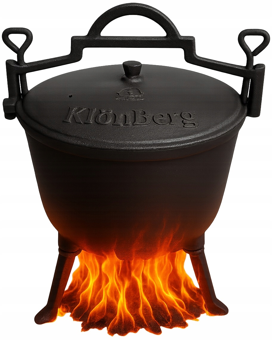 Kociołek Żeliwny Garnek Myśliwski Węgierski Na Ognisko Grill Pieczonki 8L