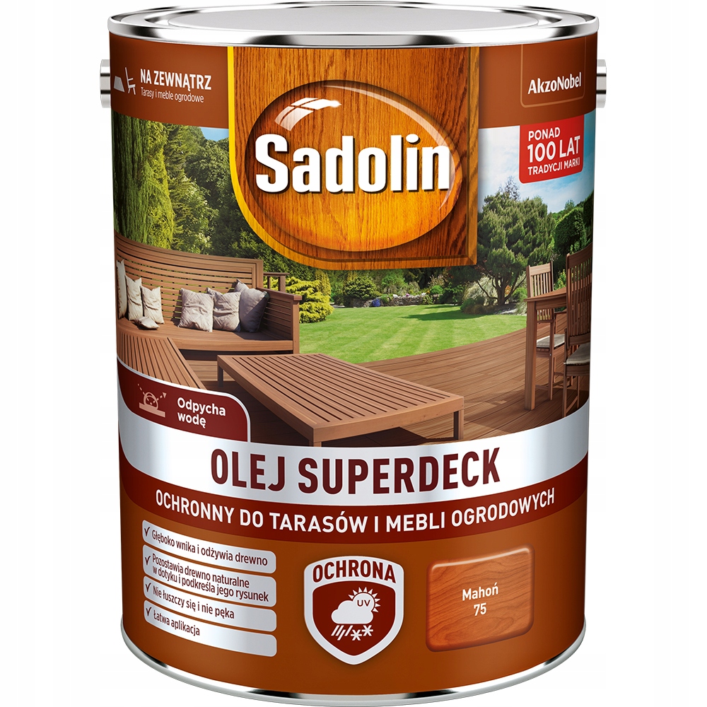 Sadolin Olej Superdeck Do Tarasów Mahoń 5L