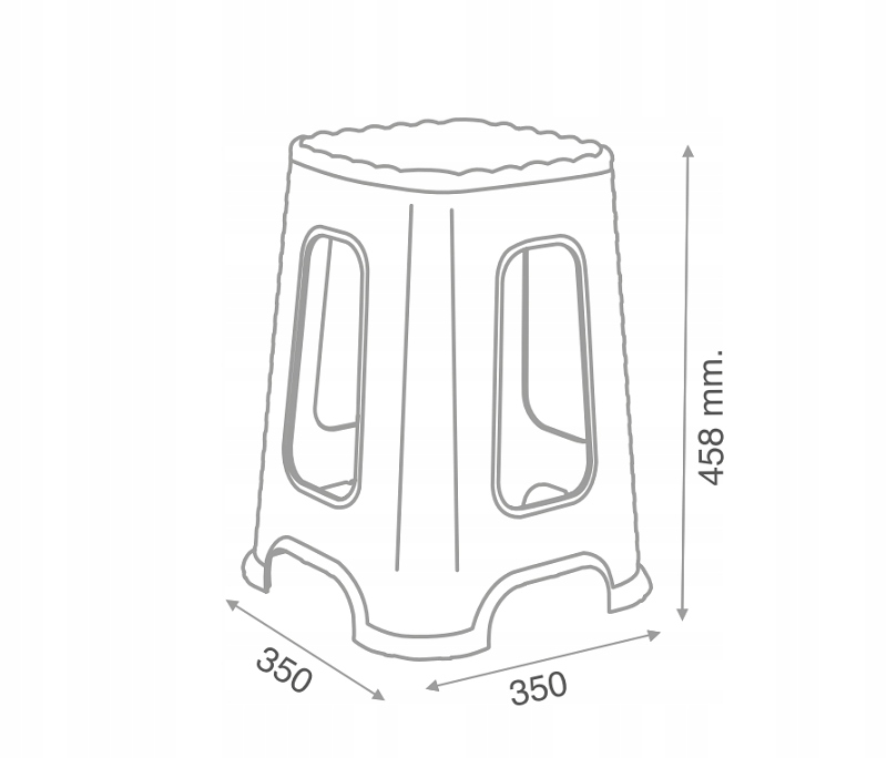 Taboret stołek krzesło Rattan brązowy Głębokość mebla 35 cm