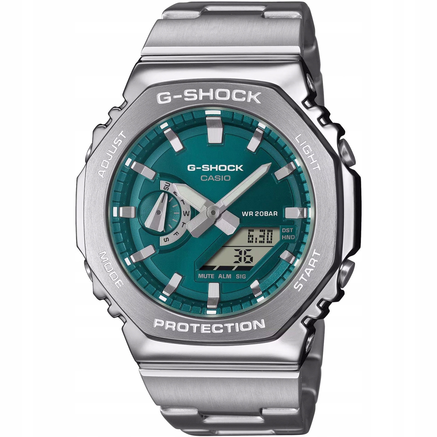 Casio G-Shock GM-2110D-3A1ER 200 m Stříbrný