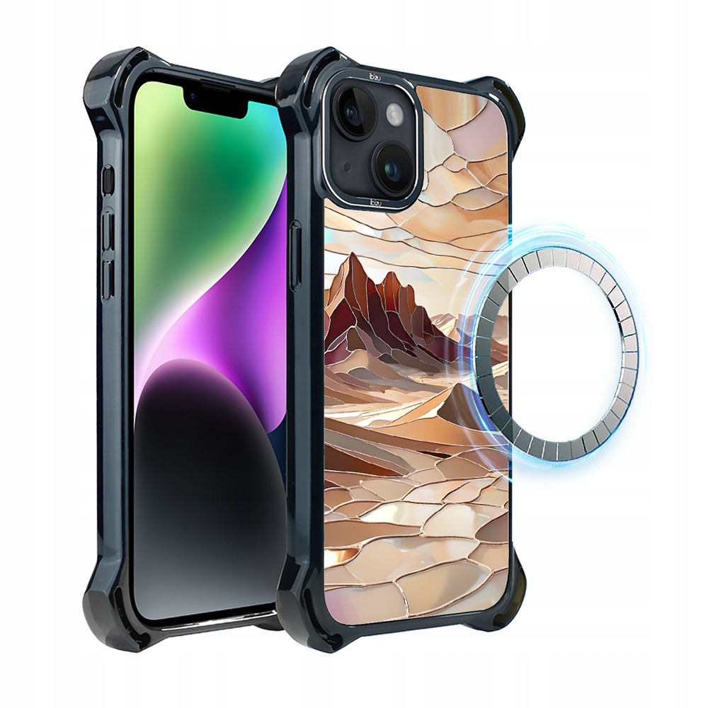 Pouzdro pro iPhone 14 Ibizu DropGuard Ultra s MagSafe, Pouštní klid