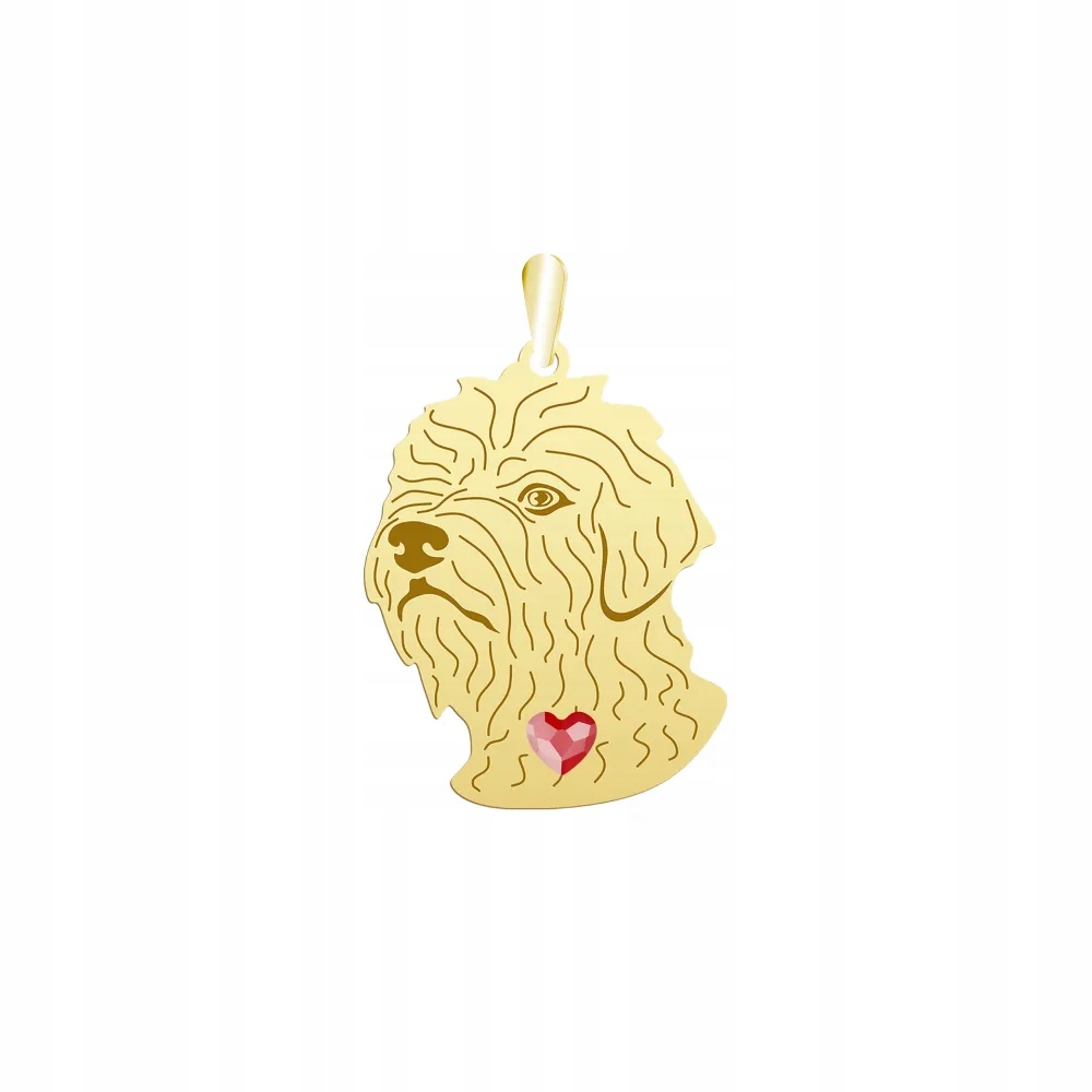 Zlatý přívěsek s psem Irish Glen of Imaal Terrier 925 Žena Gravírování