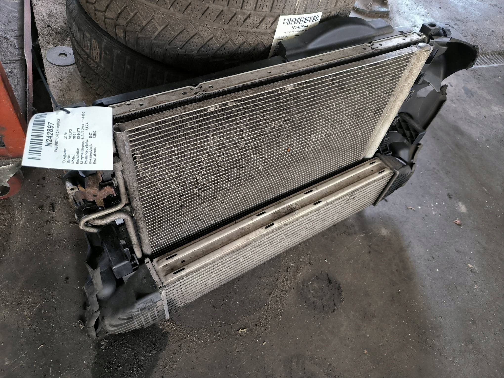 support panel for radiators radiator VOLVO S80 II