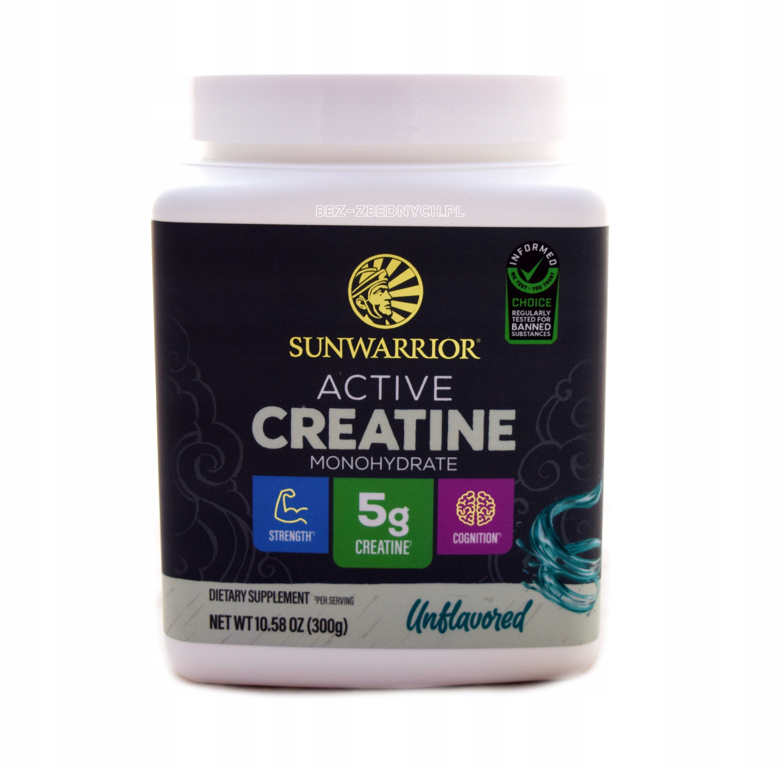 Sunwarrior Active Creatine Monohydrate 300 g Kreatin Monohydrát Bez Cukru