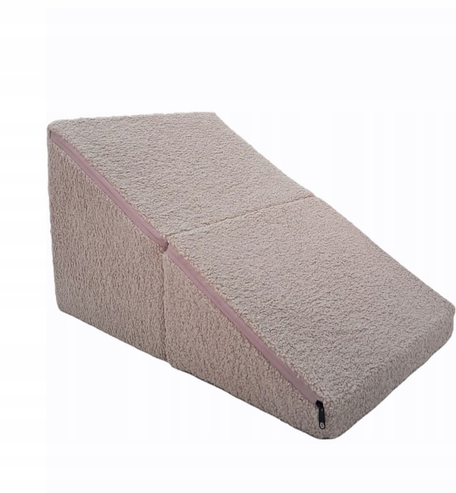Schody podest dla psa kota 2w1 Pufa rampa Boucle Róż Produkt Polski