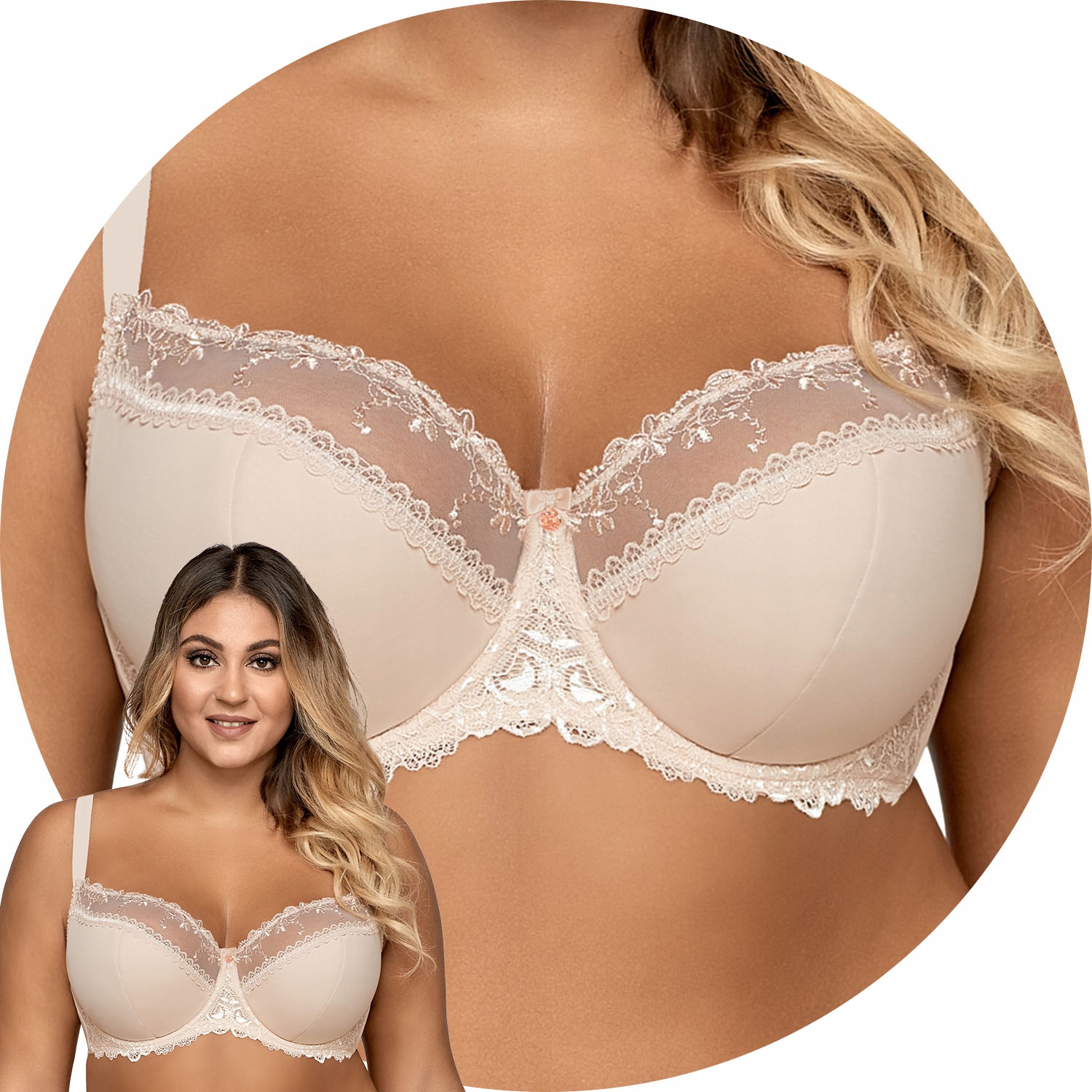Ava 1030 Novato béžová 85E Polovyztužená podprsenka Semi Soft