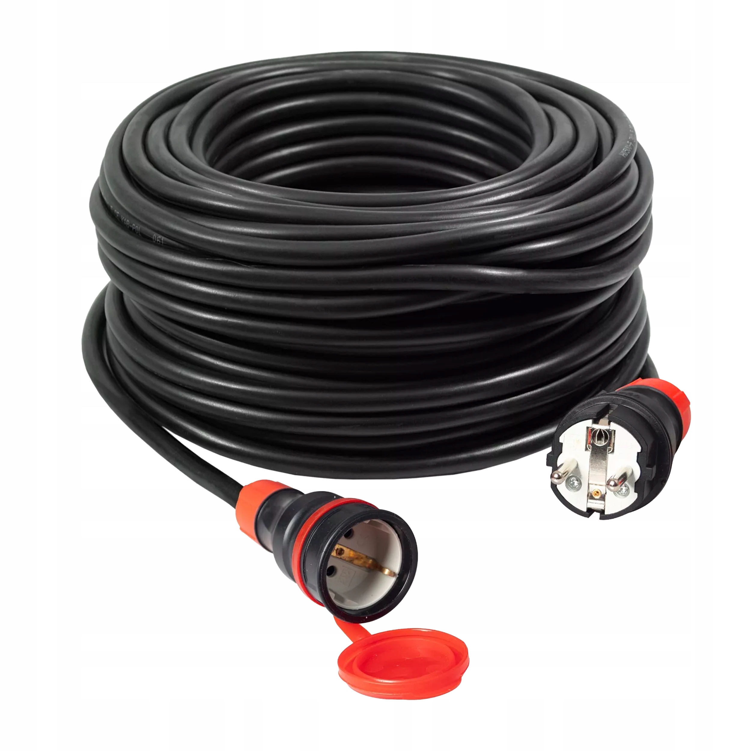 Przedłużacz 1 Gniazdo Gumowe Budowlany 5M 3X2,5MM 16A Owy IP44 XTR54