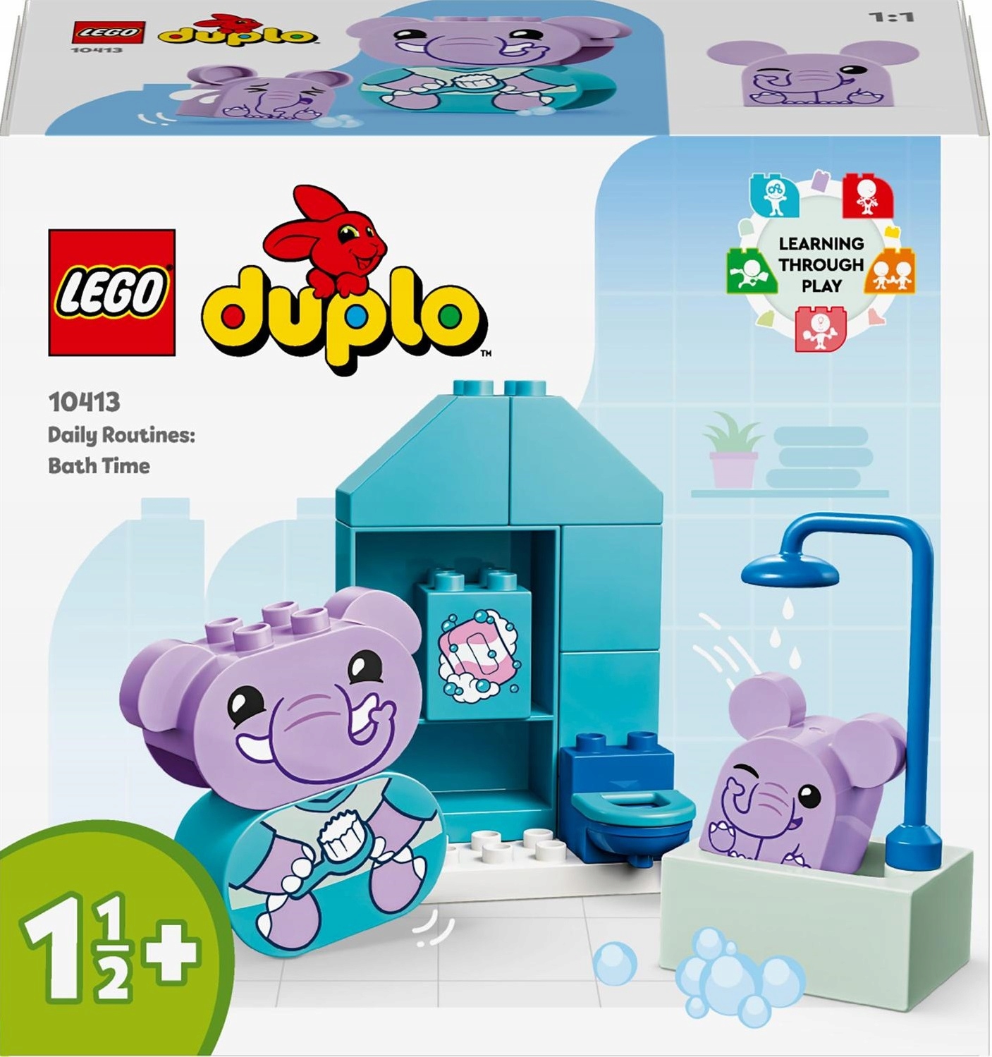 LEGO DUPLO NAUCZ SWOJĄ POCIECHĘ CODZIENNEJ HIGIENY W ŁAZIENCE ZE SŁONIKAMI Numer produktu 1041306