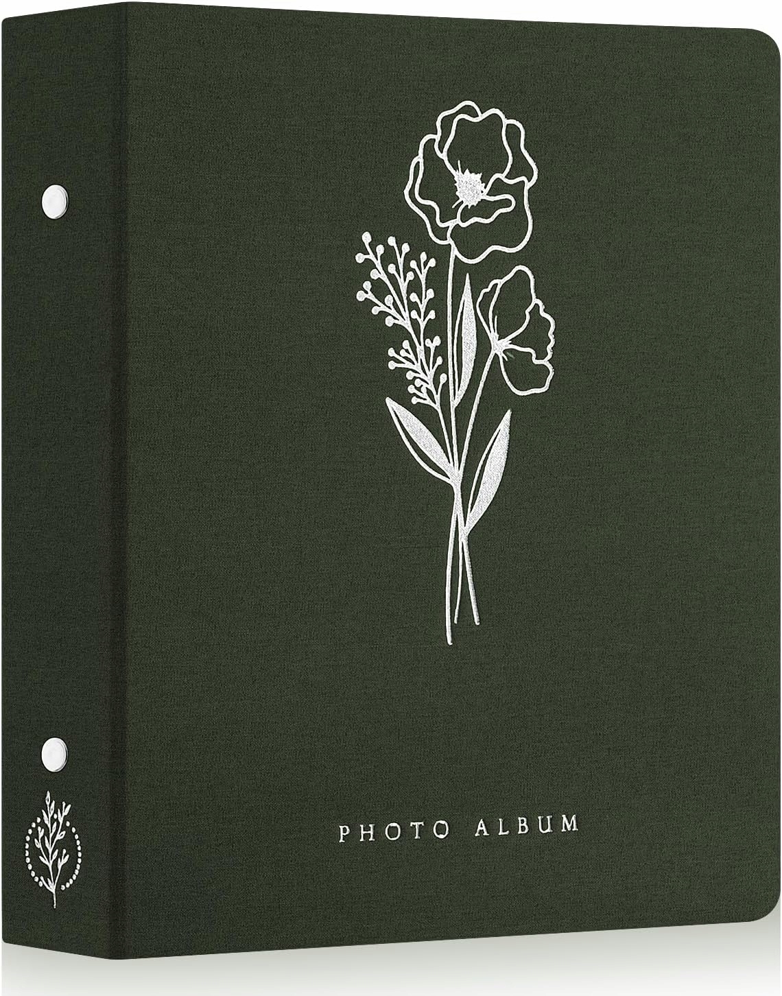 Album Na 1000 Fotografií 11,5x15 Přírodní Len Stříbrné Lisování