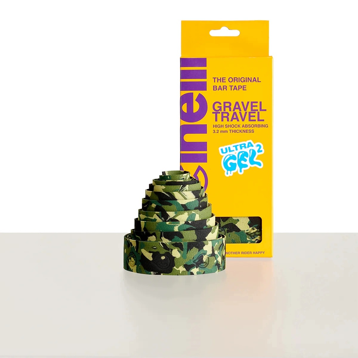 Omotávka na kolo Cinelli Gravel Travel Suede Gel Camouflage maskáčová