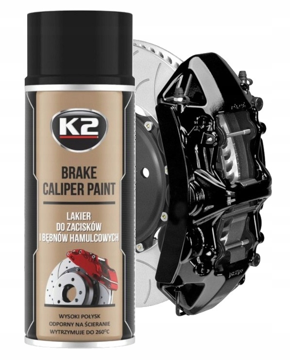K2 Brake Caliper Farba Lakier Do Malowania Zacisków Hamulcowych Czarny