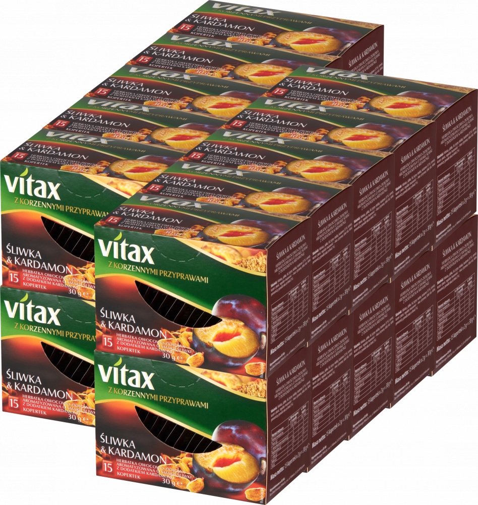 Herbata owocowo-ziołowa Vitax śliwka kardamon x20
