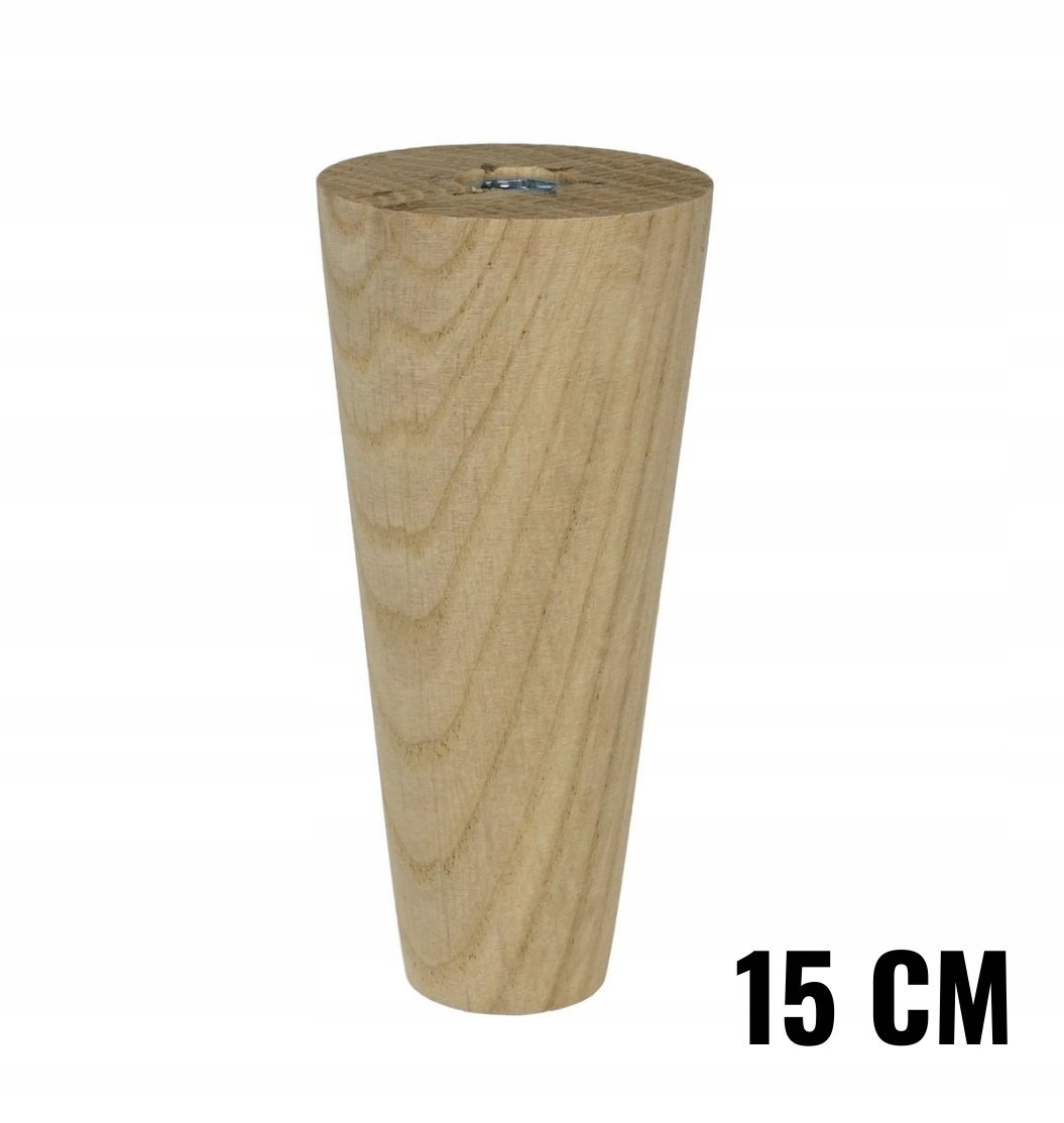 

1x Noga nóżki dębowe 15 cm dąb nóżka prosta surowa