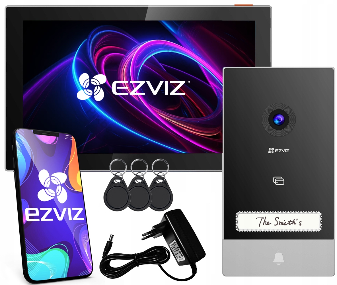 HP7 Ezviz WiFi Videovrátnik 2-vodičový čítač brány s 3 kľúčenkami