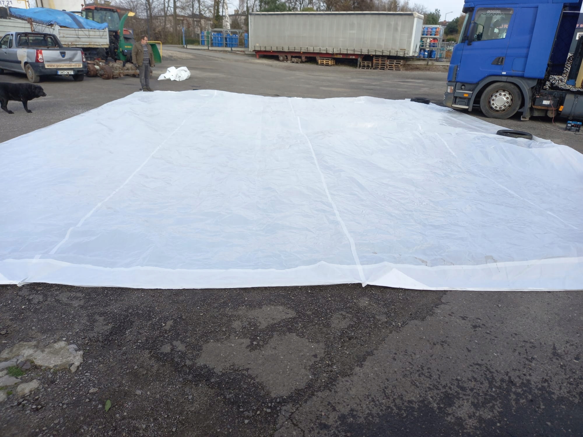 Plandeka biała 11x12 m