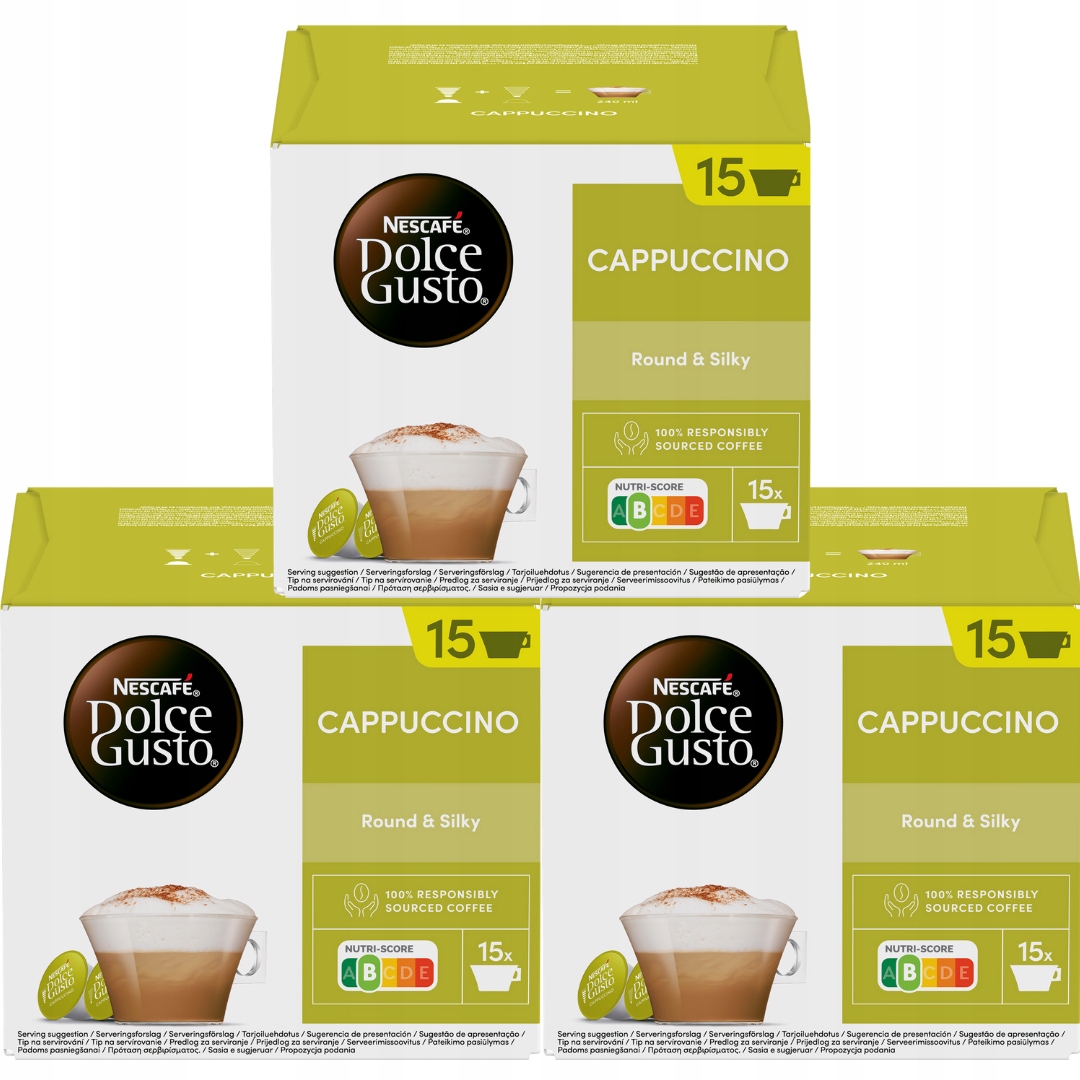 Kapsułki Nescafe Dolce Gusto Cappuccino 90szt 3x30