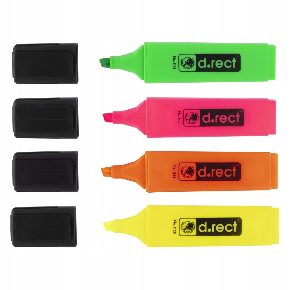 ZAKREŚLACZ 4 KOLORY ZESTAW TEXTMARKERY FLUO