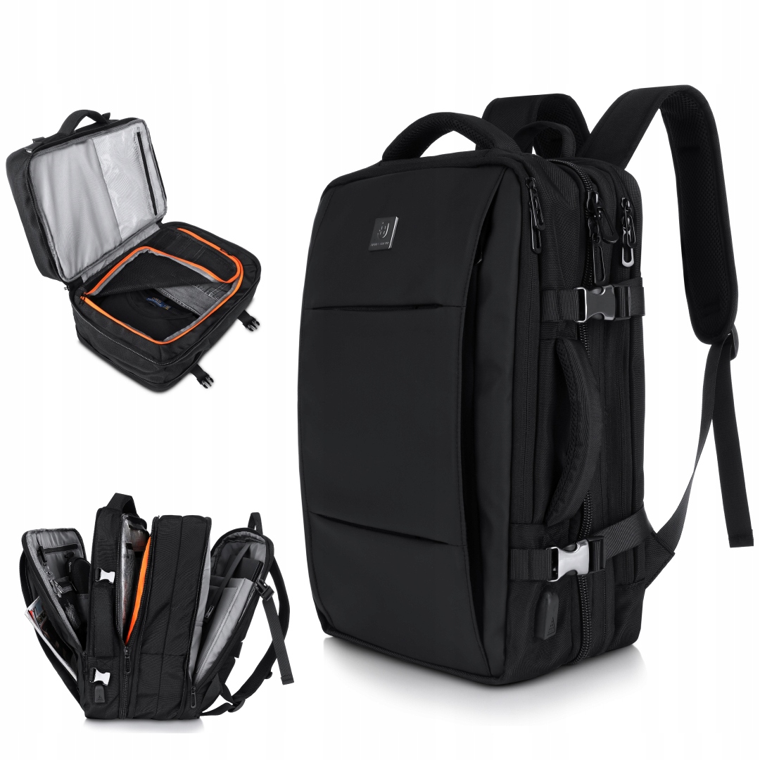 

Plecak męski podróżny duży pojemny czarny laptop