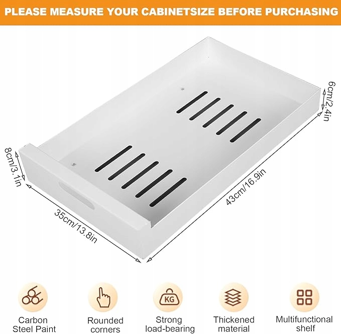 KMQRDZi Výsuvný rozšíriteľný organizér do zásuvky, biely, 35x43x9 cm, 2 kusy