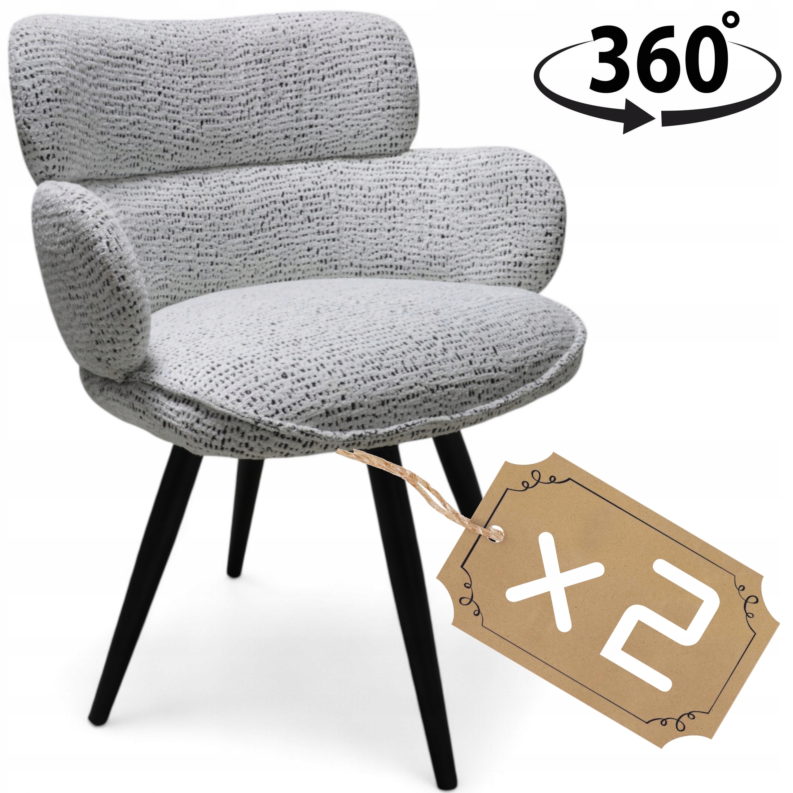 2xKRZESŁO Tapicerowane Fotel Salonu Jadalni Nowoczesne Loft Glamour Kuchnia