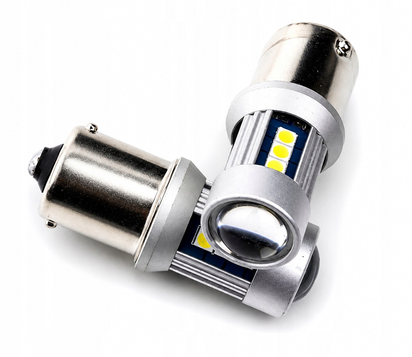 2x Żarówka Led P21W 1156 15SMD 3030 12/24V Canbus 6000K biała Einparts