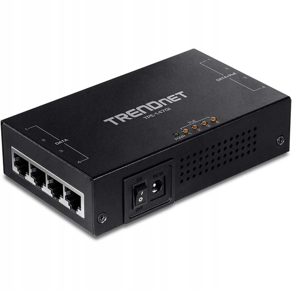 TRENDnet 65W 4portový gigabitový PoE+