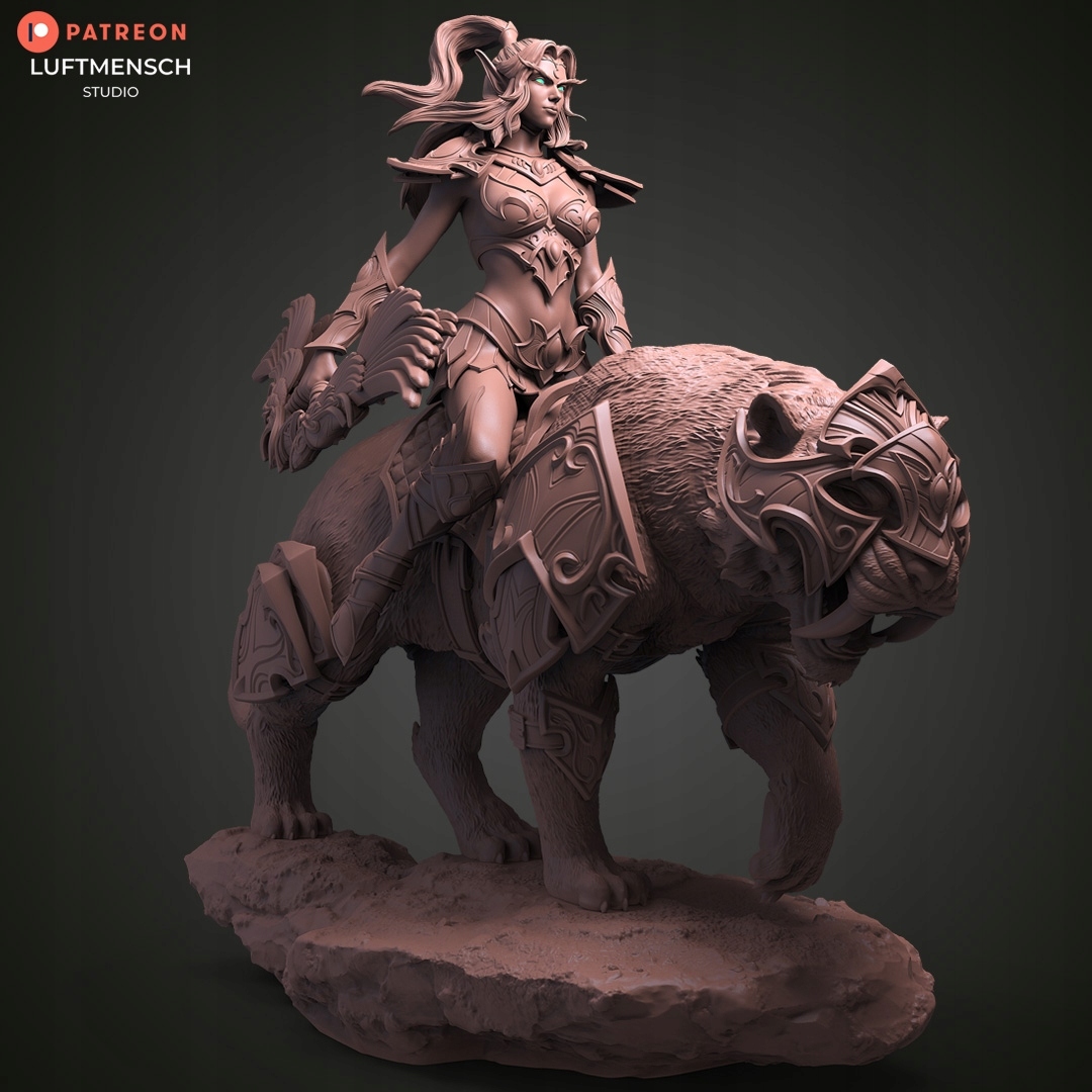 Figurka Tyrande and Ashalah 1:10 World of Warcraft 3D Pryskyřice 3D tisk