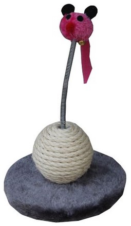 Levně Yarro Škrabadlo Mini Myška růžovo-šedá 18x12x18cm [Y1142]