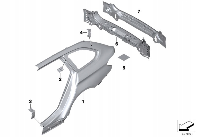 BMW 5 V G31 KOMBI PANEL PAS SCIANKA TYŁ TYLNA Waga produktu z opakowaniem jednostkowym 8 kg