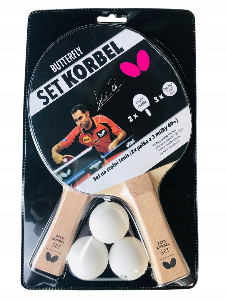Paletky Na Ping Pong Butterfly 2 Raketky 3 Míčky Na Stolní Tenis