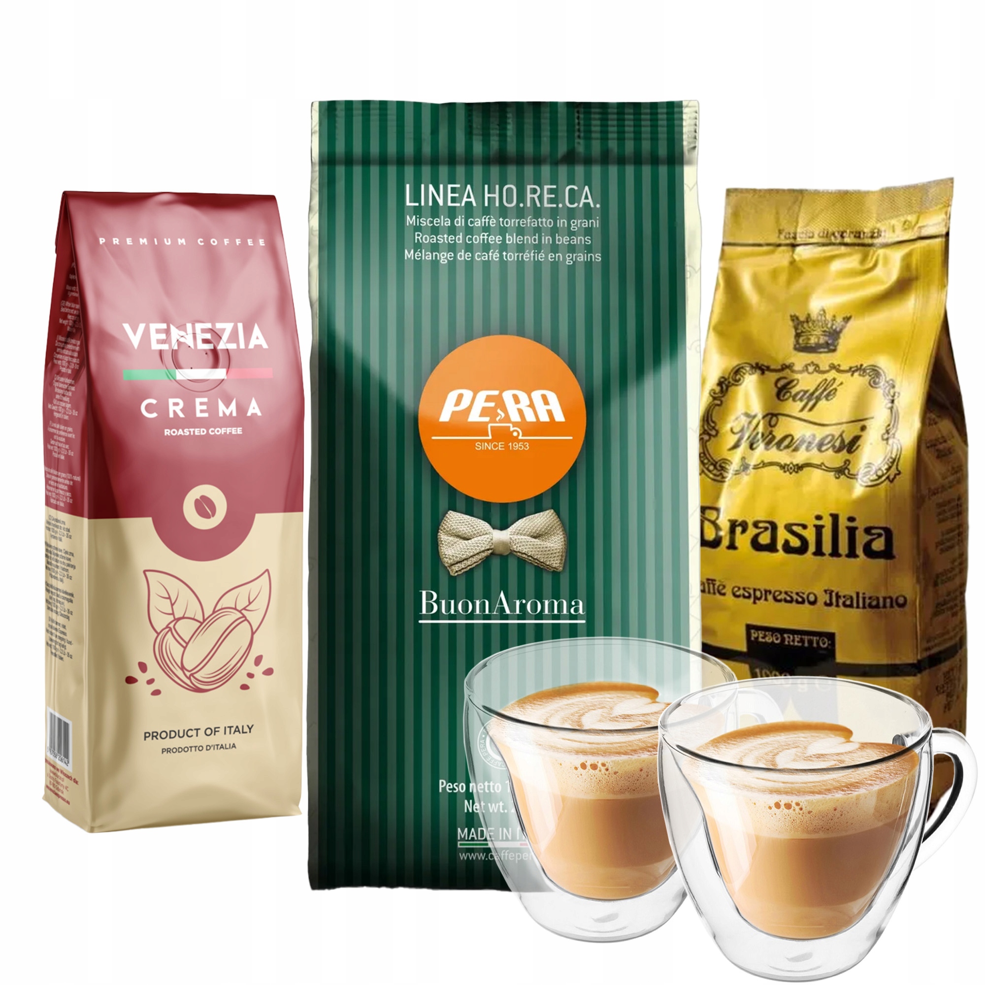 Sada káv Crema – PERA,Venezia,Veronesi sklenice