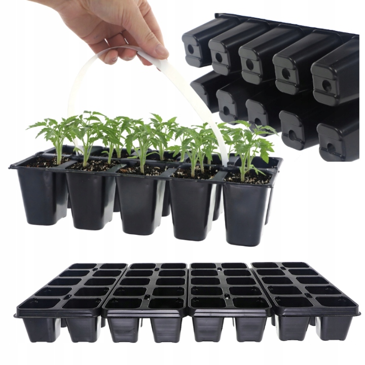 8x Doniczka Miniszklarenka Wielodoniczka Do Wysiewu Nasion Rozsadu Sadzonek