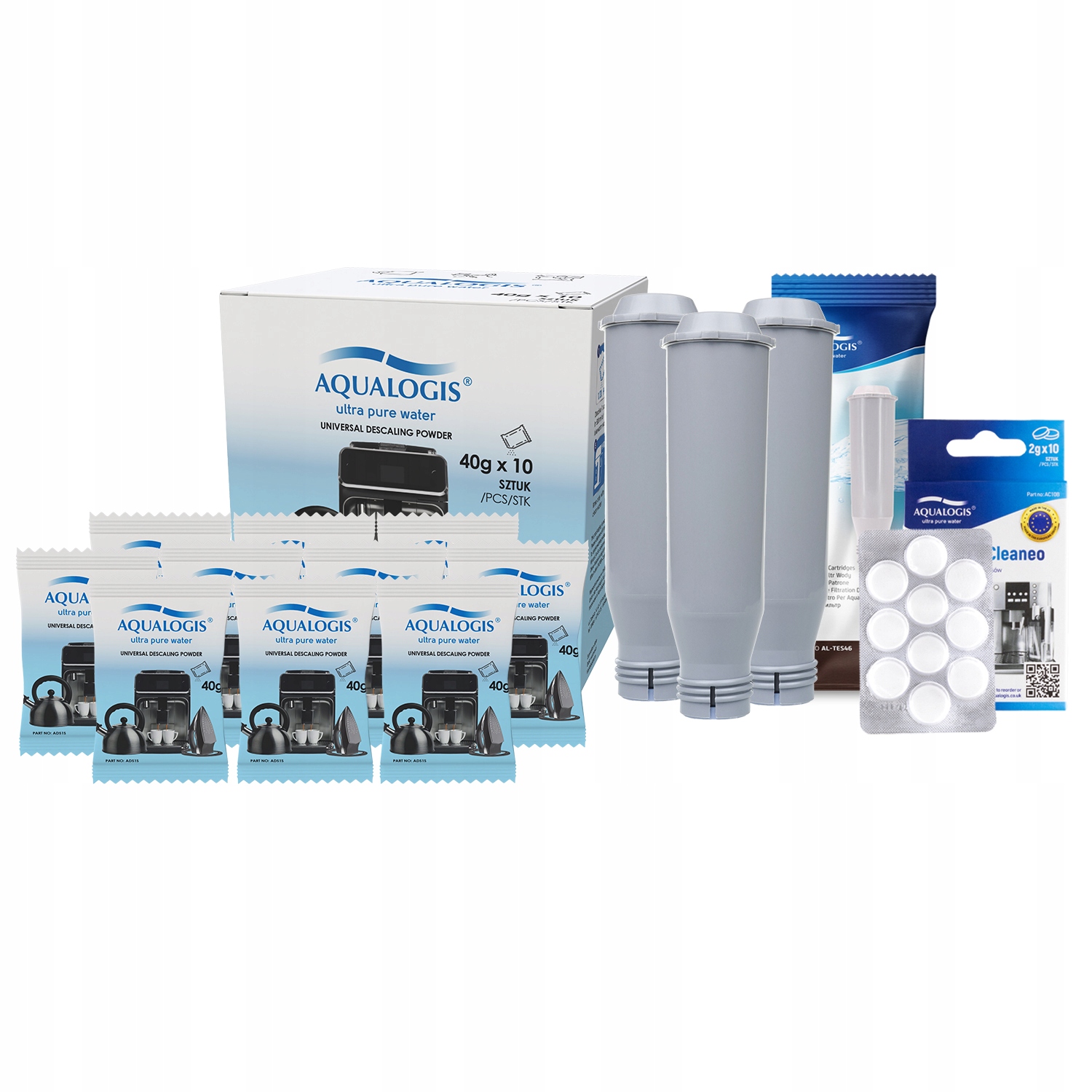 3x Filtr zamiennik do ekspresu Krups 10 x 40g odkamieniacz tabletki