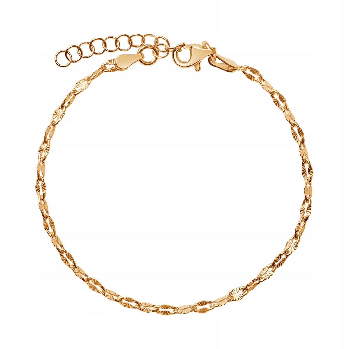 Bransoletka srebrna pozłacana Yes