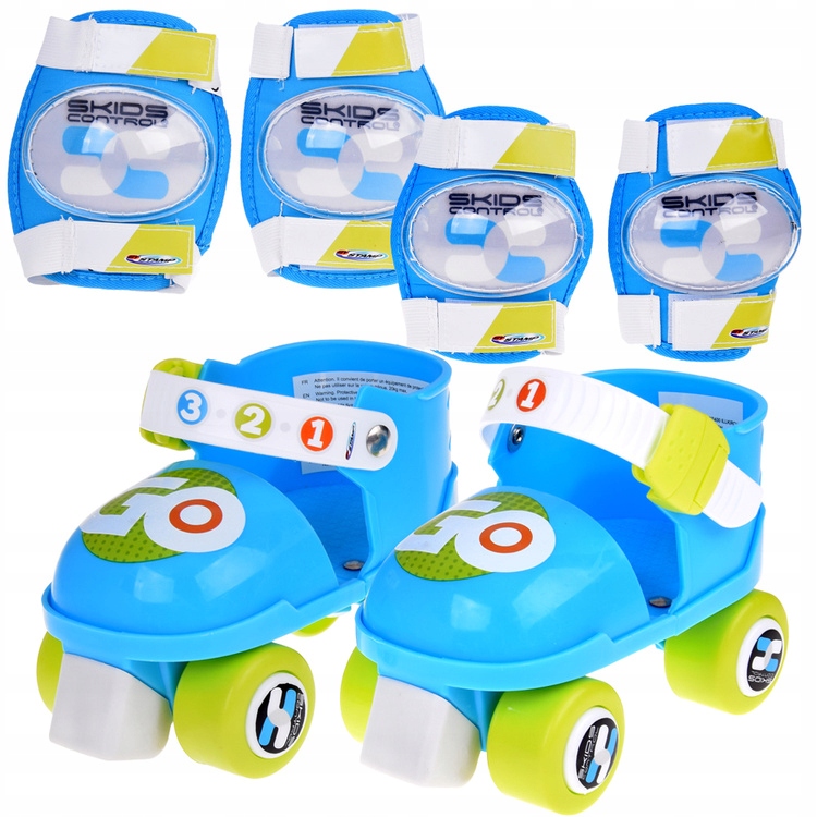 Zestaw wrotki +ochraniacze na łokcie i kolana dla dzieci R. 23-27cm SP0858