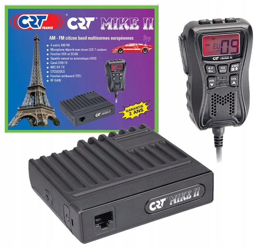 Radio Cb Crt Mike II Am/fm Multi-Standard Asq Nrc Vox 4W