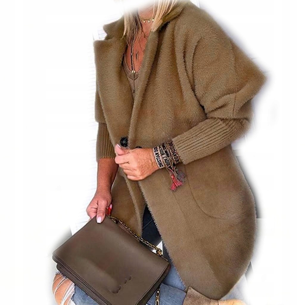 

Płaszcz Alpaka Długi Płaszczyk Wełna Kurtka U