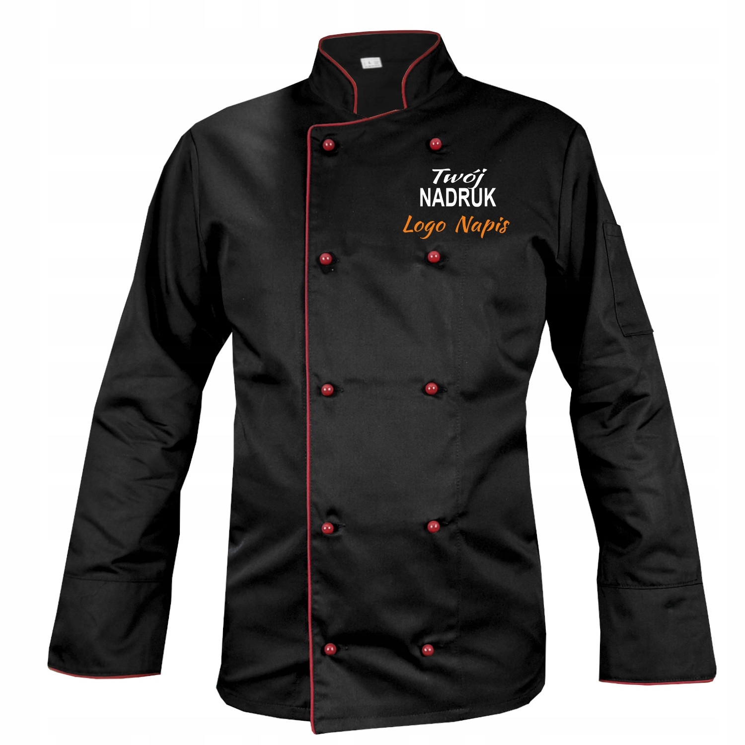 Mikina Kitel černá s bordovým lemováním a potiskem loga r.XL