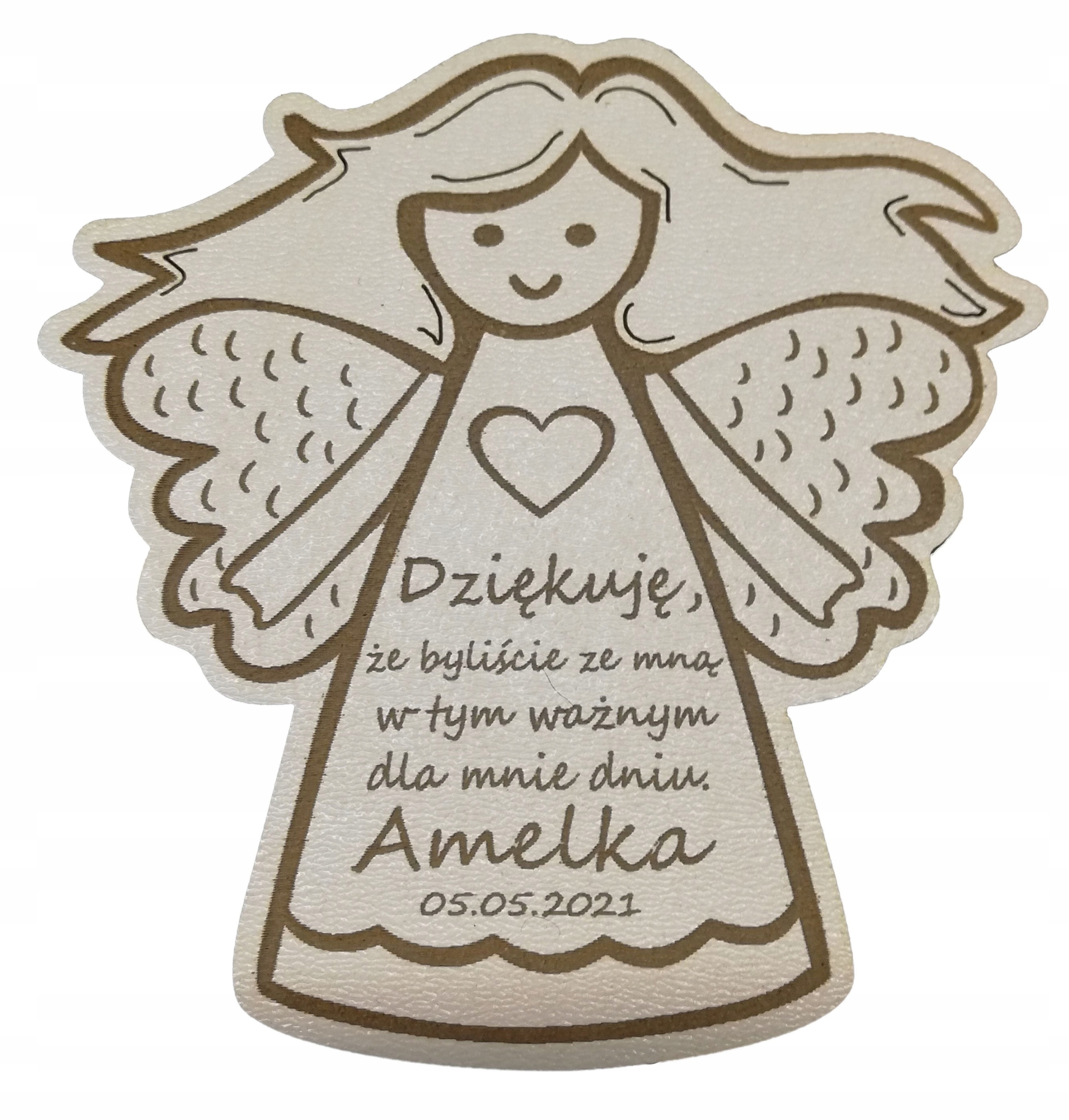 MAGNES podziękowanie dla gości chrzest ANIOŁEK