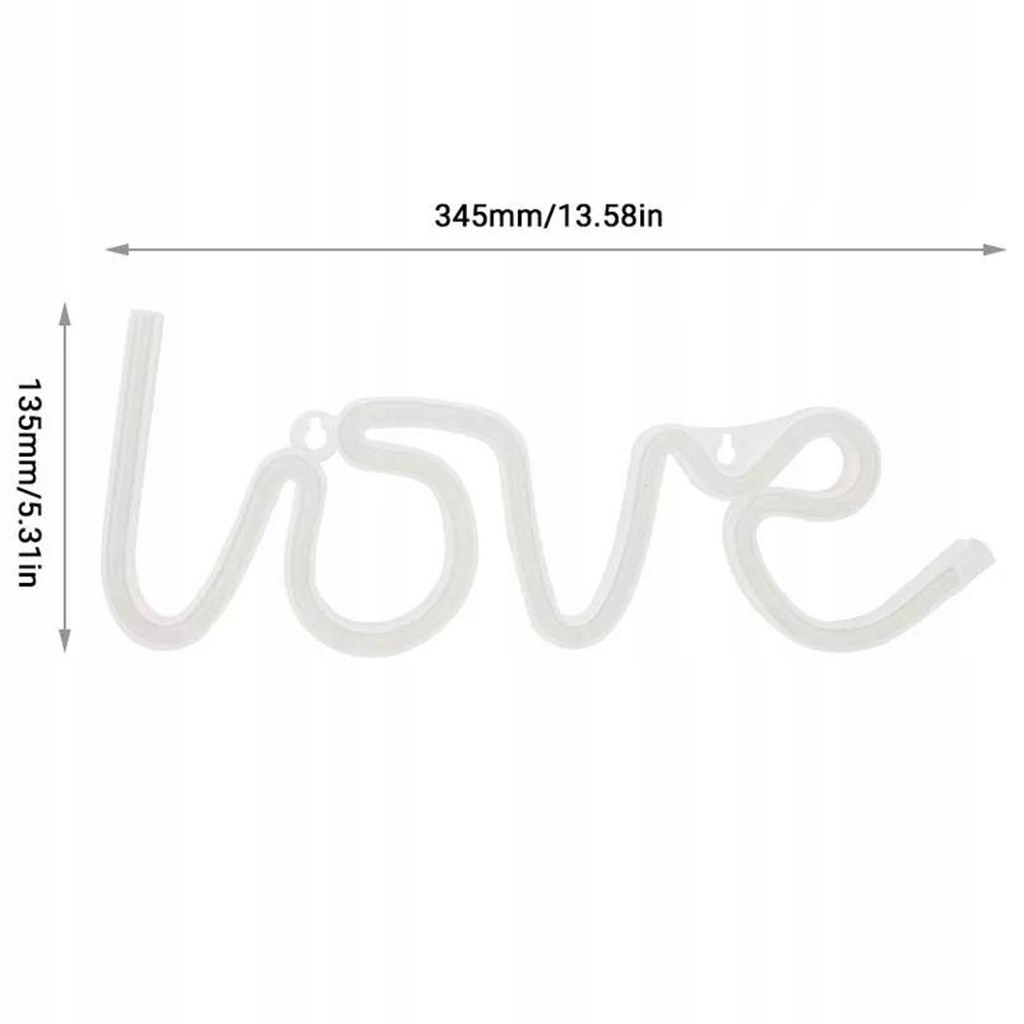 LAMPKA LED 3D LOVE OZDOBNA NEONOWA LED MIŁOŚĆ Kod producenta RON 643 CW