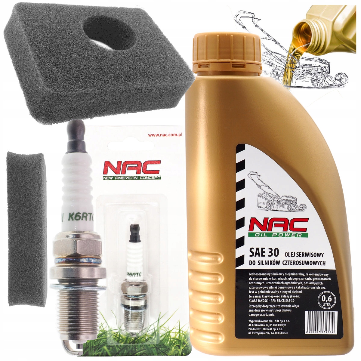 

Filtr Powietrza Briggs 450e 500 799579 Olej Świeca