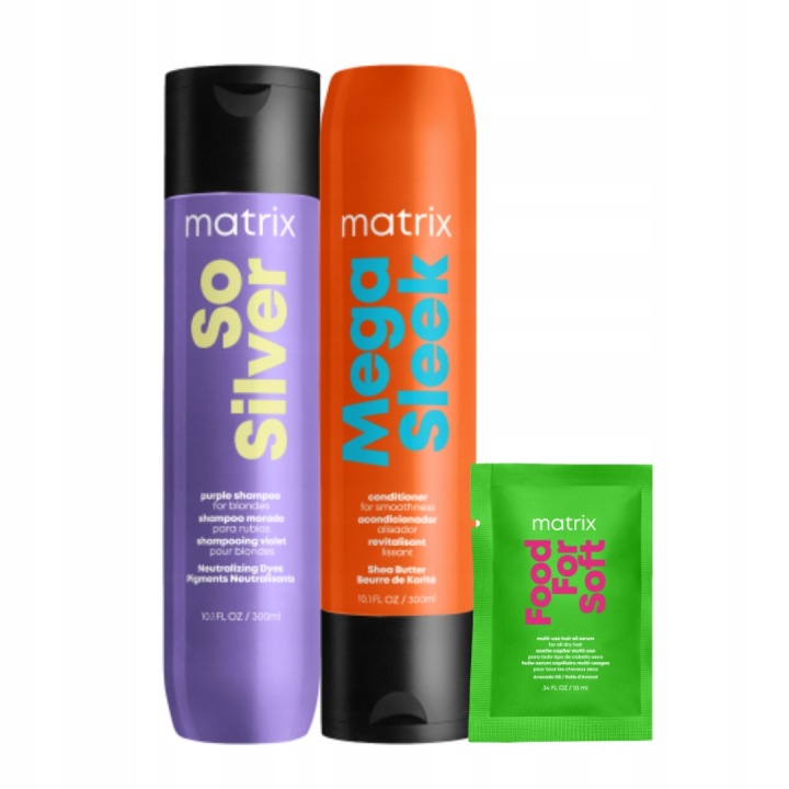 Matrix So Silver szampon 300ml odżywka wygładzająca Sleek 300ml