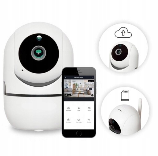 Mini Kamera Obrotowa Wifi 360° IP Wewnętrzna F HD Kod producenta ad8c8201-d537