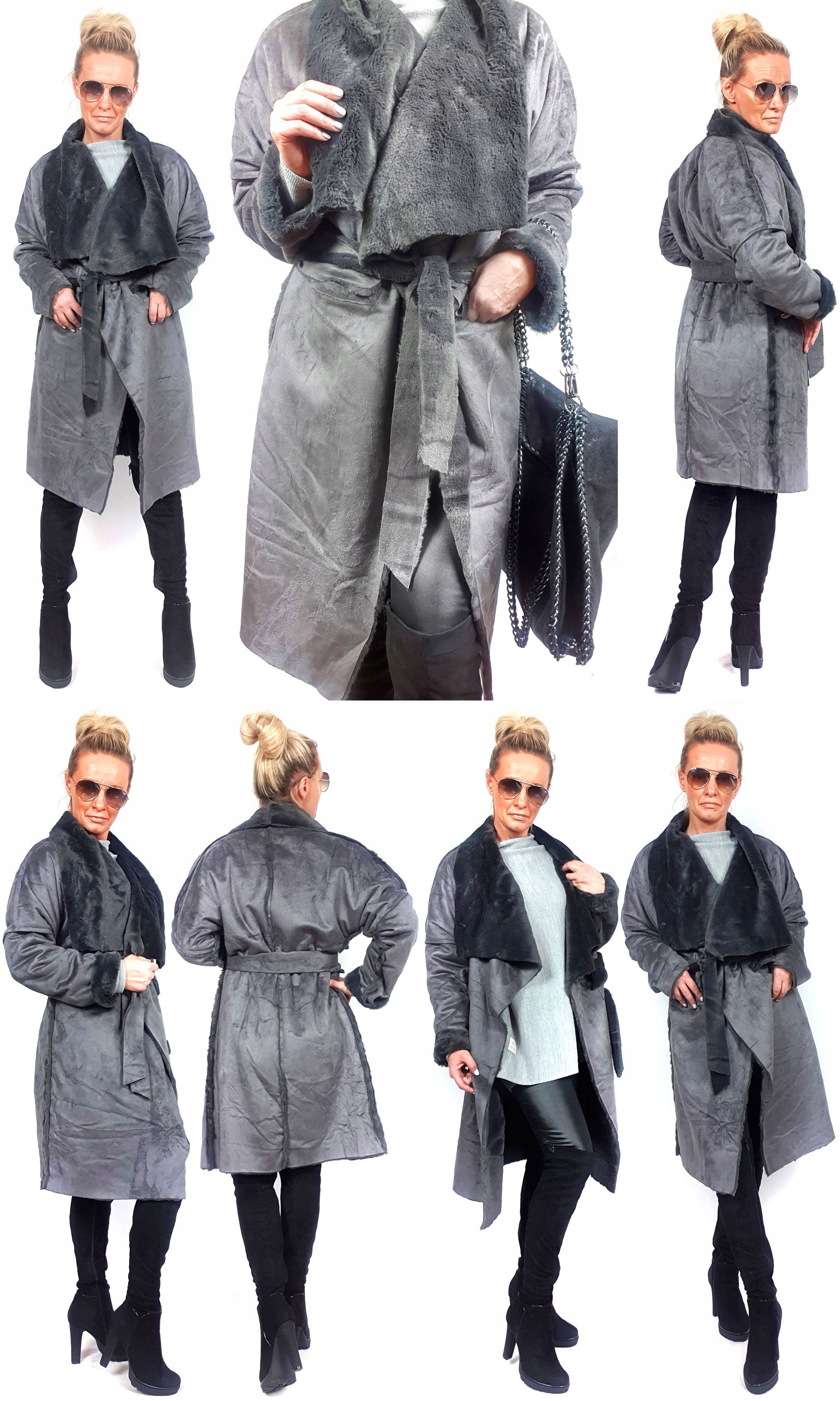 

Płaszczyk Futerko Eko Kożuch Zimowy Futro Luxury