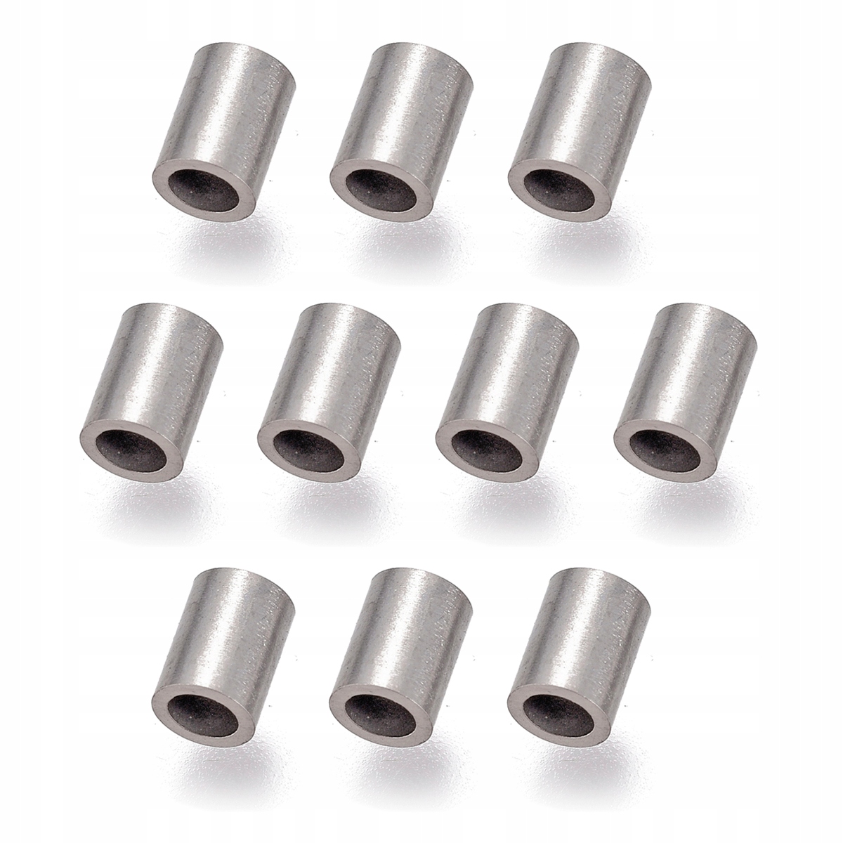 Koraliki Rurki, Stal Nierdzewna, 4x3mm, 10szt