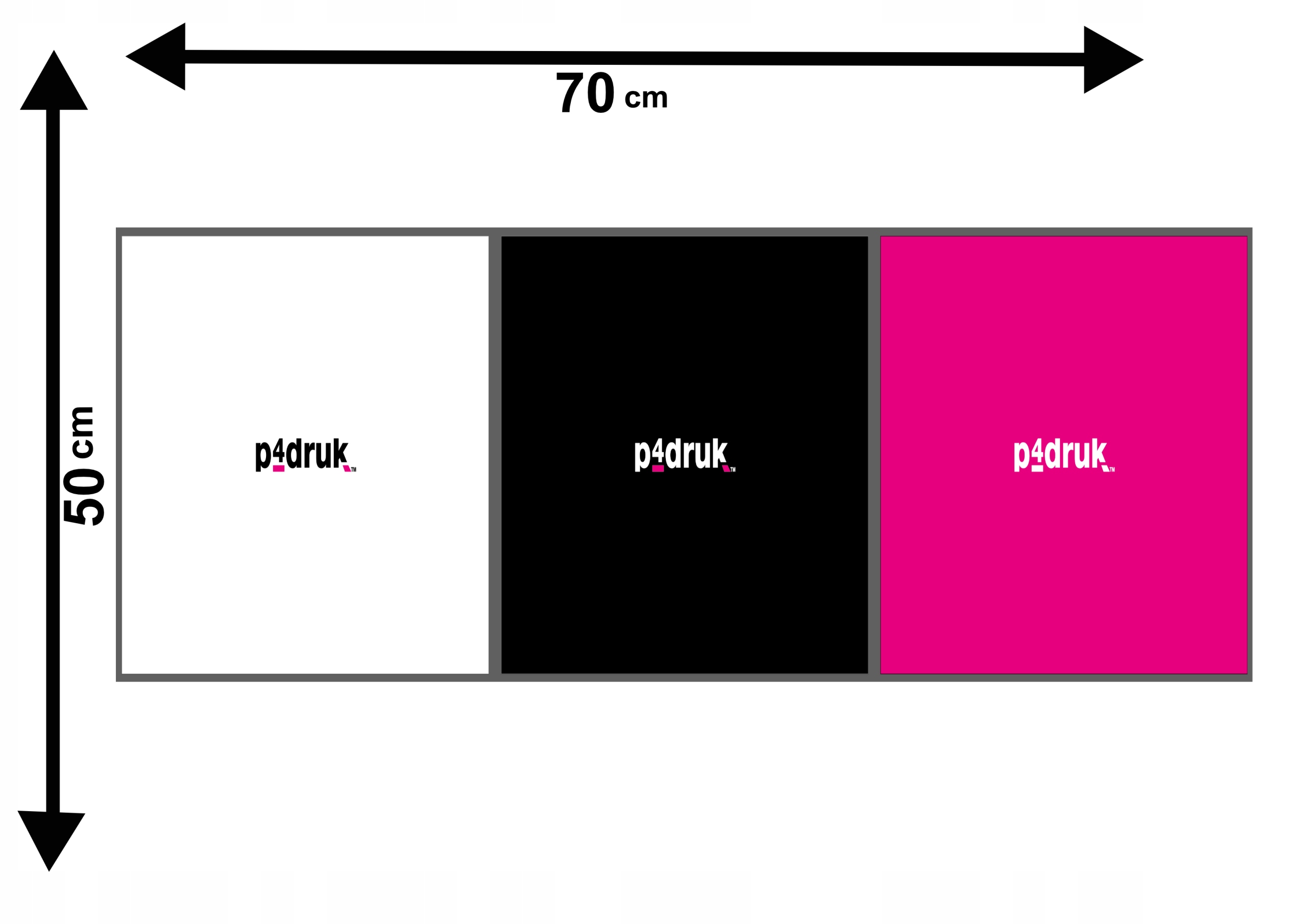 TABLICA REKLAMA ZEWNĘTRZNA laminowana DIBOND 50cm x70cm P4DRUK EAN (GTIN) 5906293635088