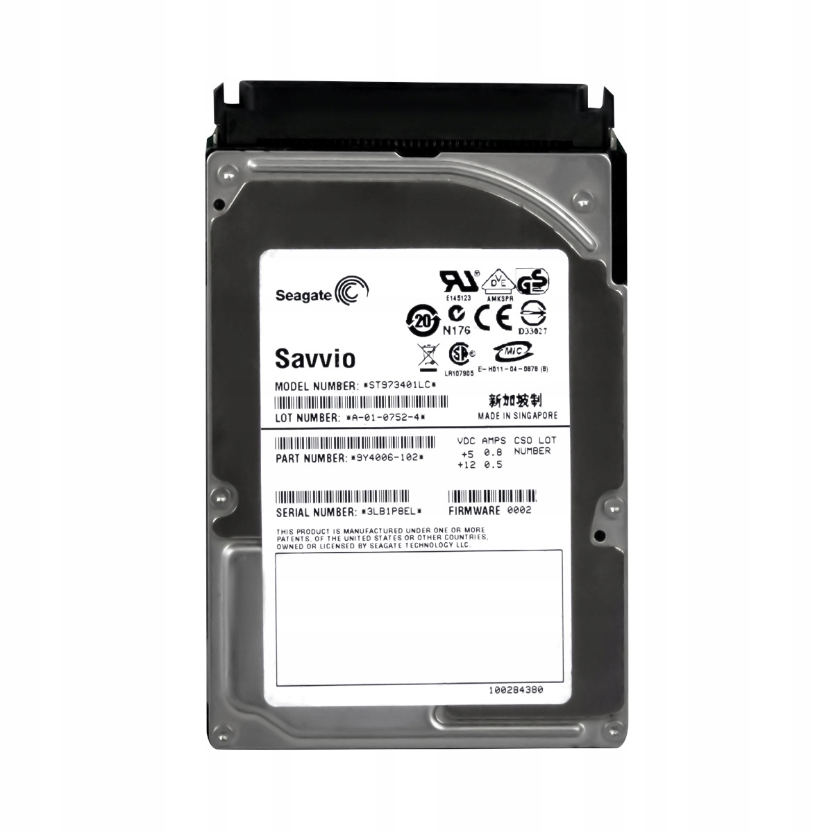 Seagate Savvio 10K.1 73GB 10K 8MB Scsi U320 2.5'' ST973401LC