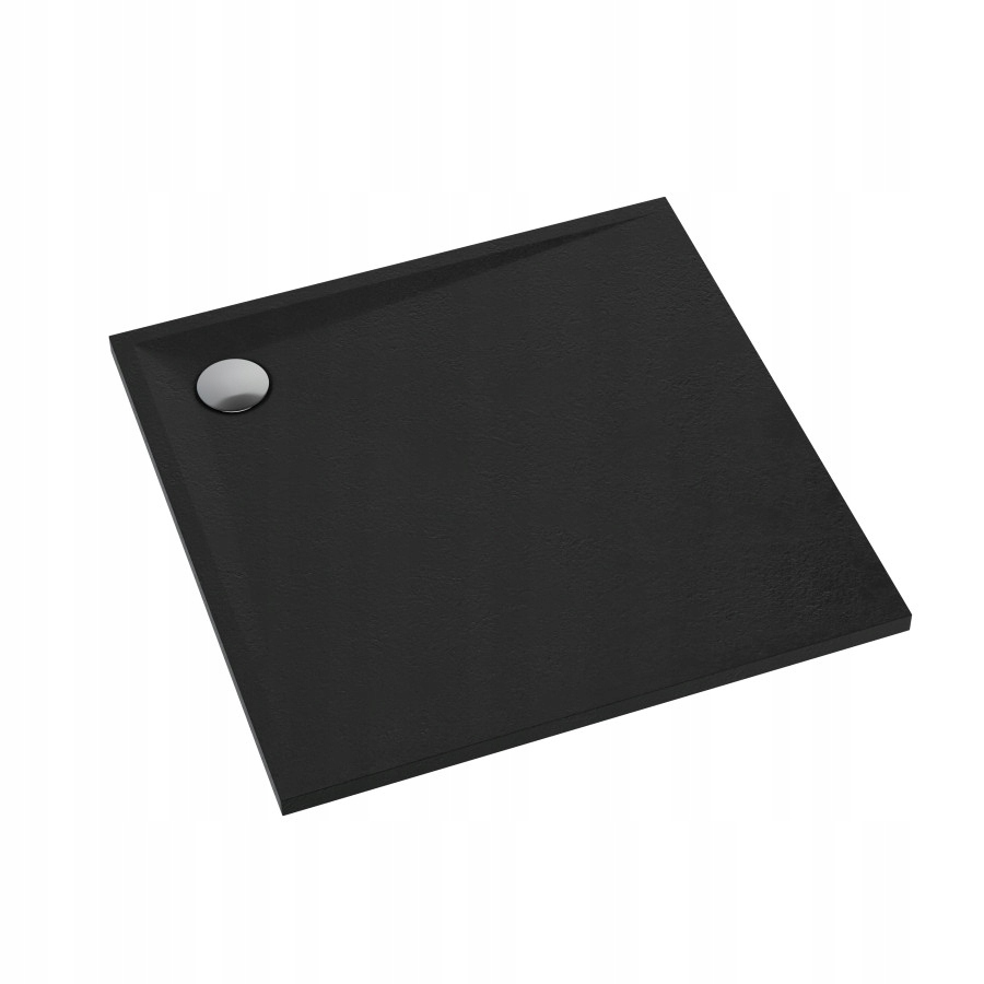 Brodzik kwadratowy Libra Black Stone 80x80 Schedline czarny